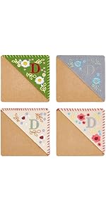 Litthing Marcapaginas De Esquina Bordado A Mano, 26 Letras Personalizados Marcapágina Estaciones Triángulo De Fieltro Regalos Para Amantes De Los Libros Hombres Mujeres