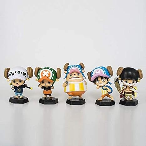 Amazon Co Jp ワンピースねんどろいどアニメアクションフィギュアモデル 10センチメートル ポリ塩化ビニールの彫像の装飾グッズファンのギフト5個 セット Melodyus ホビー