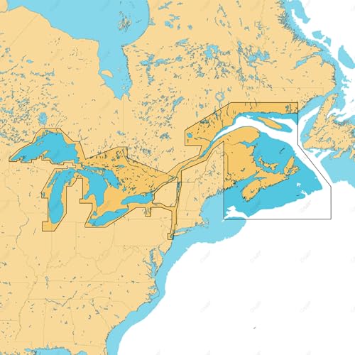 C-MAP Reveal Coastal - Great Lakes to Nova Scotia, Map Card for Marine GPS Navigation