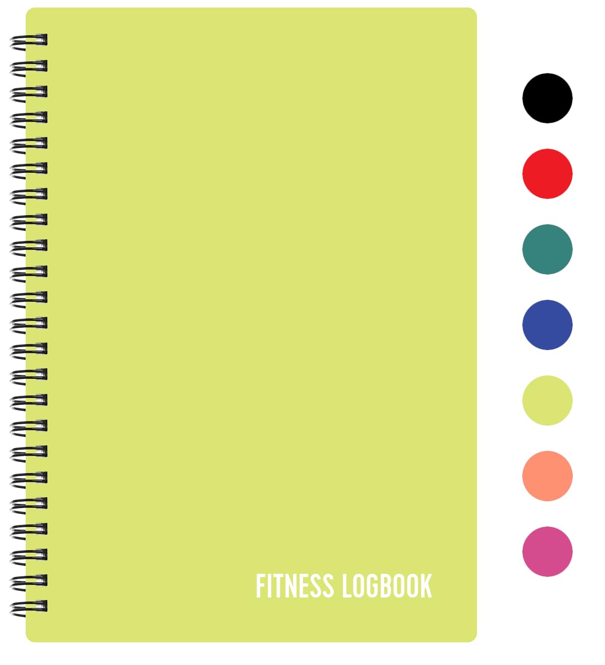 Registro fitness – Registra 150 allenamenti – carta spessa e copertina resistente – A5 – Diario di allenamento senza data, diario di registro pianificatore – traccia perdita di peso, aumento