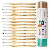 Ledgebay Miniature Paint Brushes Fine Tip Brush Set for Micro Detail | Hand Crafted Perfectly Balanc