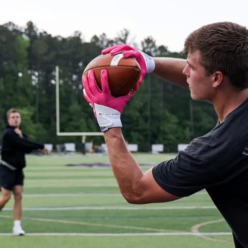 Grip Boost Peace Football Gloves Pro Elite - Adult Sizes (Pink, Small) #TOP2