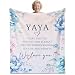 ACGMVCO Yaya Gifts, Gifts for Yaya, Yaya Birthday Gifts, Yaya Blanket 60" x 50", Yaya Gifts for Grandma, Yaya Gifts from Grandkids, Yaya Gifts for Mother's Day, Yaya Gifts for Christmas