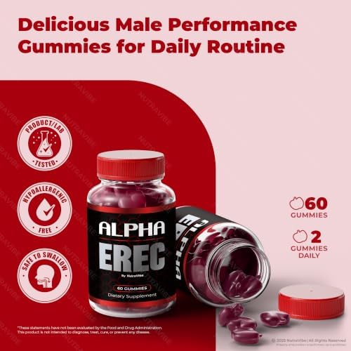 NutraVibe Alpha Erec Gummies, 5 Pack (300 Gummies) — view 3