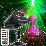 Party Lights DJ Disco Light RGB 3 Lens 36 Patterns Projector GOOLIGHT Mini LED Strobe Sound Activated Stage Lights Indoor for Birthday Parties Wedding Karaoke KTV Bar Christmas Halloween Decorations
