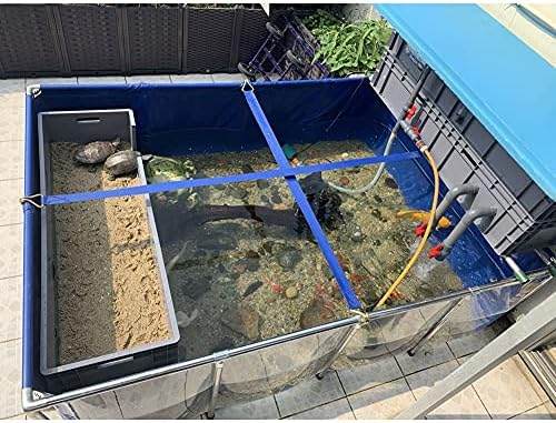 Large Aquarium Tank for Koi & Goldfish - Durable PVC Canvas Liner, Sturdy Steel Frame, Clear Viewing Window, Easy Assembly - Perfect Outdoor Pond Solution