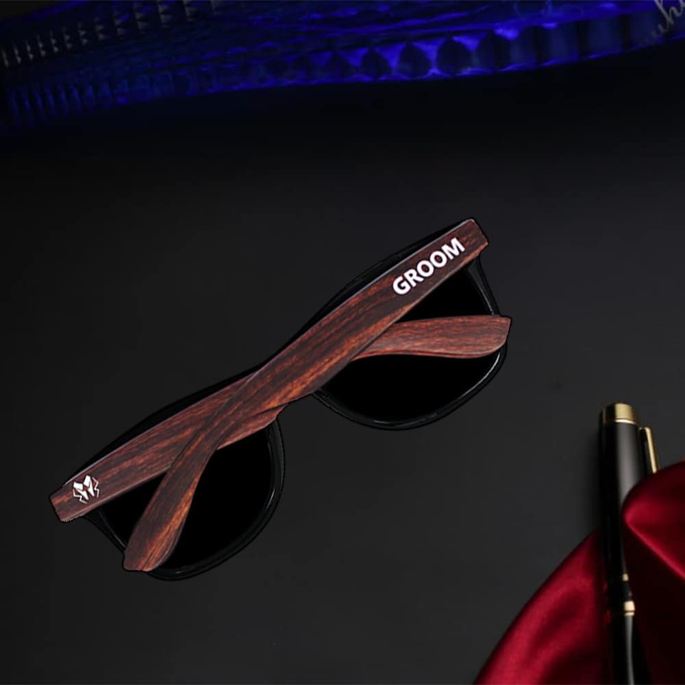 LADY&HOME Bachelor Party 7pcs Wedding Sunglasses for Groom, Best Man, Groomsmen Gifts Wedding Favor