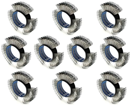 Image of 10PCS, 23mm Coarse Wire Wheels for Surface Blaster, Bristles Blasting Belt | Quenched 0.7mm Carbon Spring Steel, Metal Blaster Wheels, Bristles Blasting Tool
