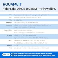 ROUAFWIT Mini PC 10Gbe Firewall 13th Gen U300E, 2 x 10 Gigabit SFP Micro Router Appliance Computer, 4 x i226V 2.5GbE Support Windows OPNsense, Barebone, NO RAM NO Storage NO System – Ansicht 5