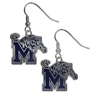 NCAA Siskiyou Sports Womens Memphis Tigers Chrome Dangle Earrings One Size Team Colors