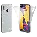 Produktbild NALIA Glitzer Hülle 360 Grad kompatibel mit Huawei P20 Lite, Handyhülle Full Cover vorne hinten Glitter Doppel-Schutz Ganzkörper Case Silikon Etui Dünn, Transparenter Displayschutz, Farbe:Transparent