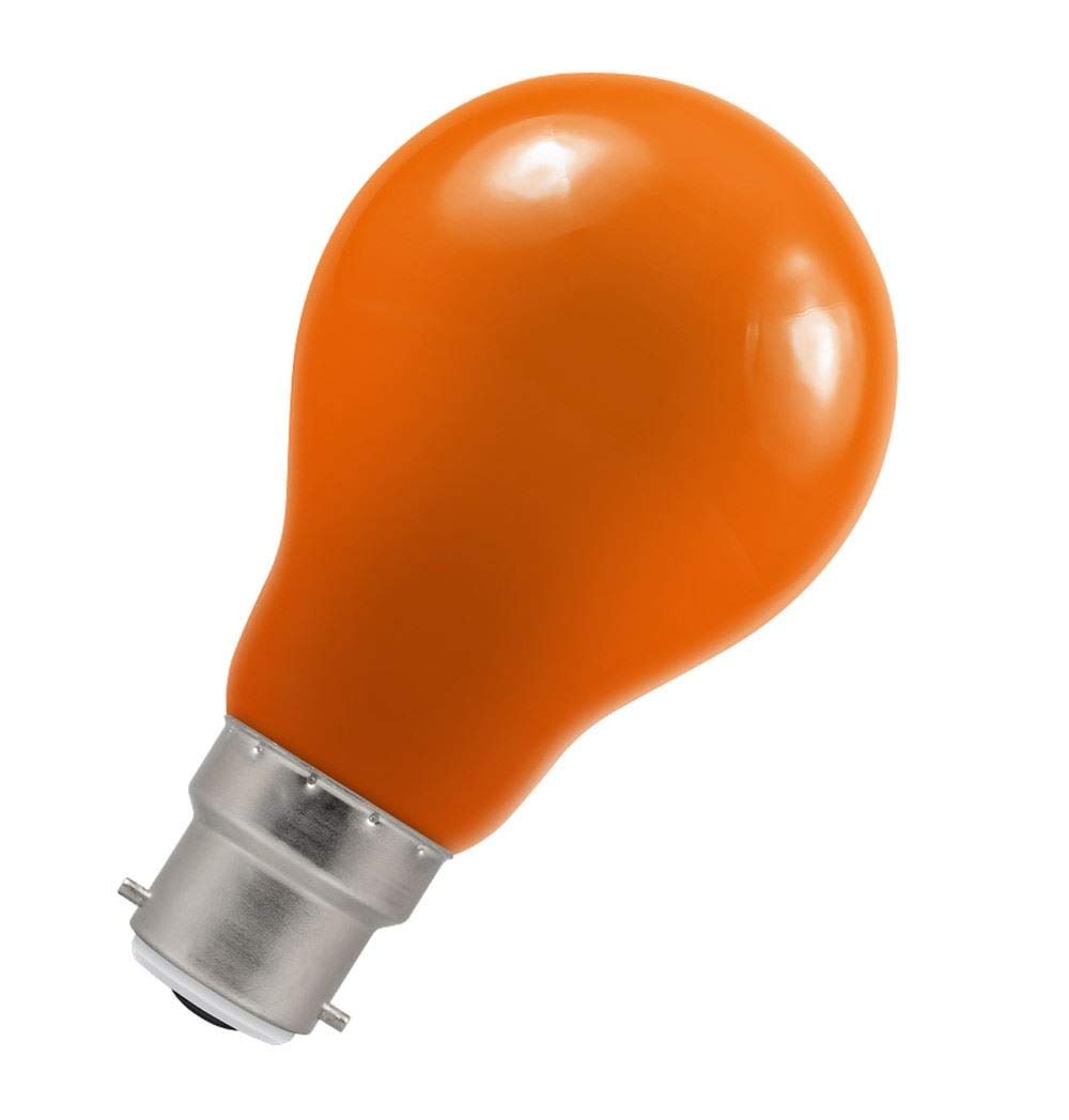 Crompton Lamps LED GLS 1.5W BC-B22d IP65 (15W Equivalent) Amber 50lm BC Bayonet B22 Outdoor Festoon Coloured External Light Bulb