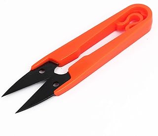 Aexit Orange Red Hand Tools Plastic Handle Fishing Line Cord String Cutter Sewing Tailor Scissors & Shears Yarn Scissor