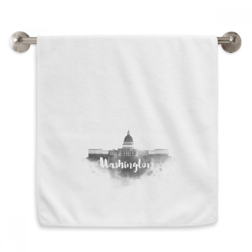 Serviette Washington 13X29 Pouces Blanche en Coton Moelleux pour Toilette et Visage