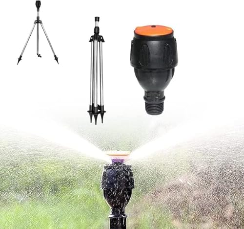 2023 Upgraded Stainless Steel Rotary Irrigation Tripod Telescopic Support Sprinkler For Yard Greening Lawn Large Area Irrigation, 360 Degree Sprinkler Garden Watering Tool With Nozzle (1Pc) #TOP7