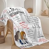 SOULZZZ Grey's Anatomy Fleece Throw Blanket for Couch Curative Heartbeat Flannel Blanket for Girls Boys Women Plush Lightweight Warm Blanket 50'x60'
