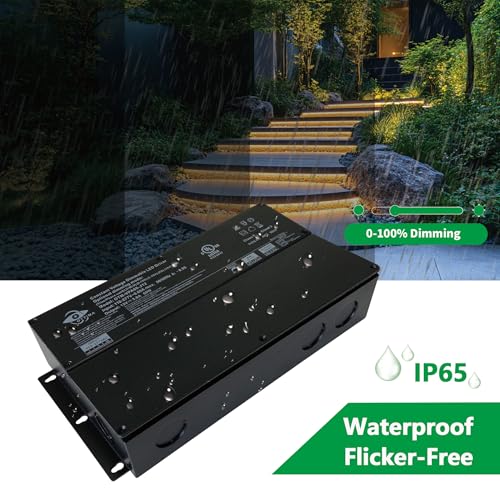 Image of 12V 60W Dimmable LED Driver 110-277V AC to DC Transformer UL Class 2 | Power Supply Junction Box Compatible Triac /ELV /MLV, 0-10V, 1-10V, RX, 10V PWM Dimmer Light Switch for LED Light Flicker Free