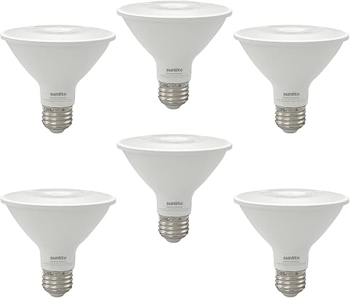 Sunlite Foco reflector LED PAR30 41809, 9 vatios (75 W ), 750 lúmenes, base E26 media, 90 CRI, regulable, reflector, Energy Star, cumple con el