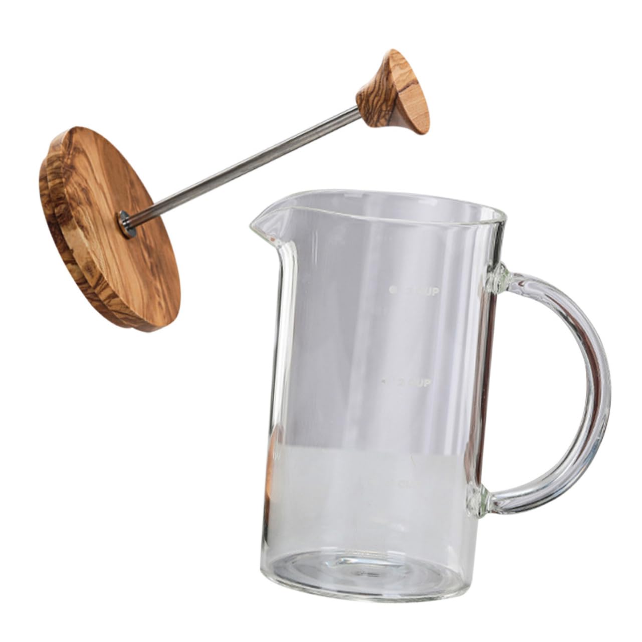 PRETYZOOM Glass Coffee Press Stovetop Tea Kettle Strainer Easy to Use for Kinds of Tea