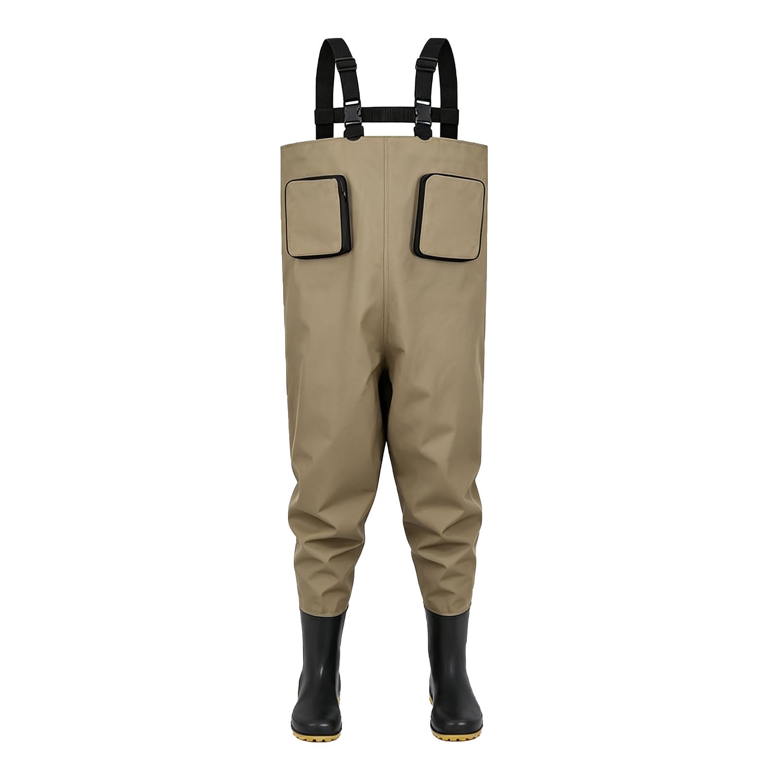 Vadeadores de Pesca para Hombres Nylon Pantalones Impermeables para el Pecho Equipadas con Botas Oxford Antideslizantes Impermeables Peso Ligero para Caza y Pesca Tallas 37-46