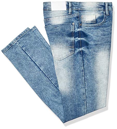 Southpole Men's Flex Stretch Basic Skinny Fit Denim Pants, Light Sand Blue New, 34X32