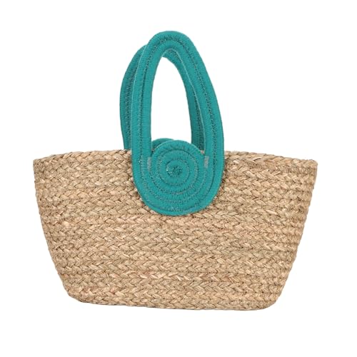Sac de plage en paille tissé à grande capacité pour femmes et hommes