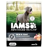 IAMS Advanced Health Skin & Coat Adult Dry Dog Food Chicken and Salmon Recipe, 27 lb. Bag