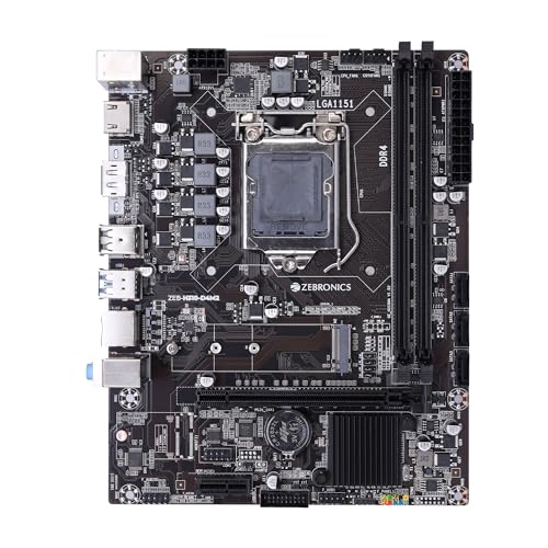 Image of ZEBRONICS H310 D4M2 Micro-ATX Motherboard for LGA 1151 Socket, Supports Intel 8th & 9th Generation Processors, NVMe M.2 Slot, 5.1 Audio, DDR4 2666 MHz, Ports (RJ45 | SATA | USB 3.0 | HDMI | DP)