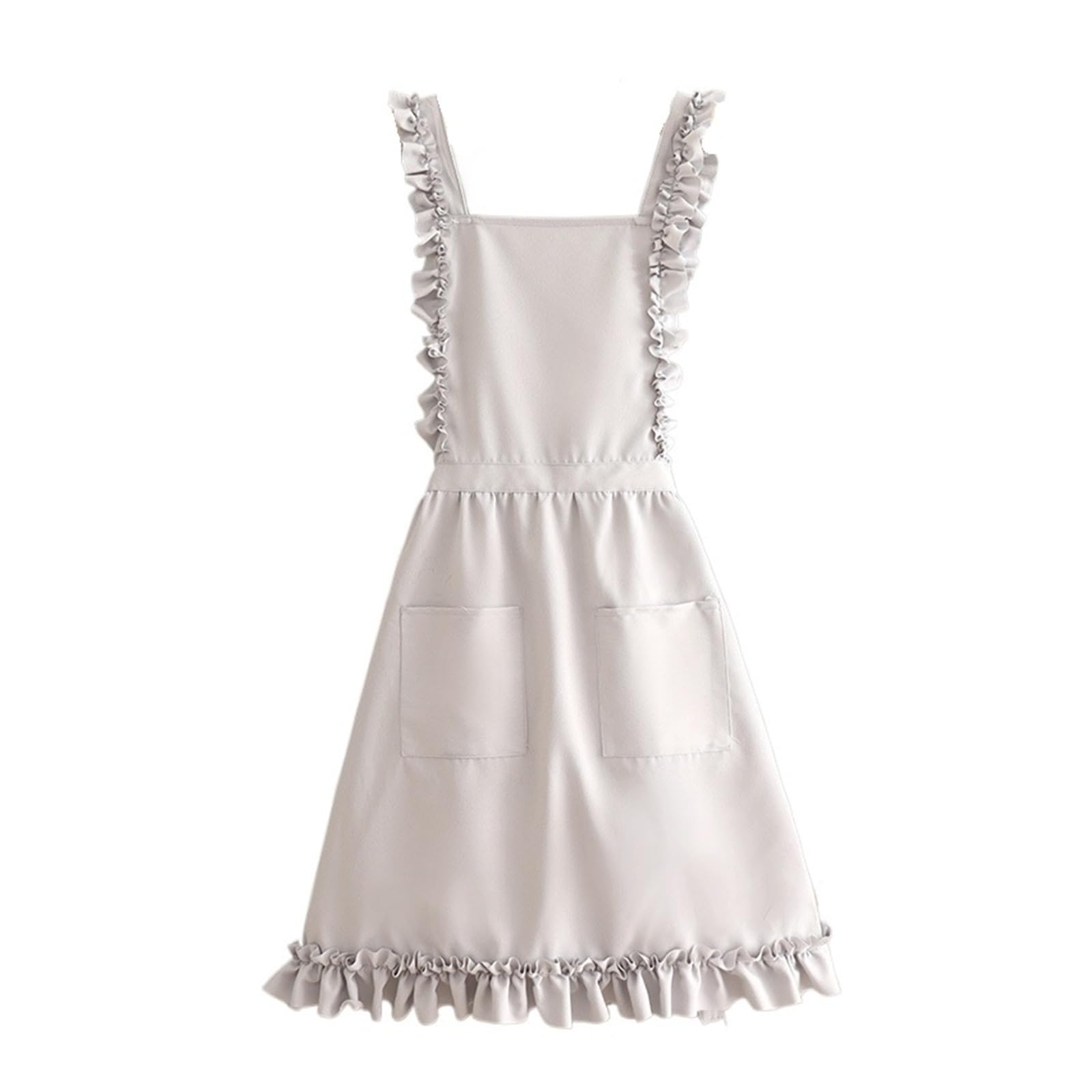 Generico Delantal de encaje impermeable for cocinar, ropa trabajo, tienda té con leche, arte uñas, flor