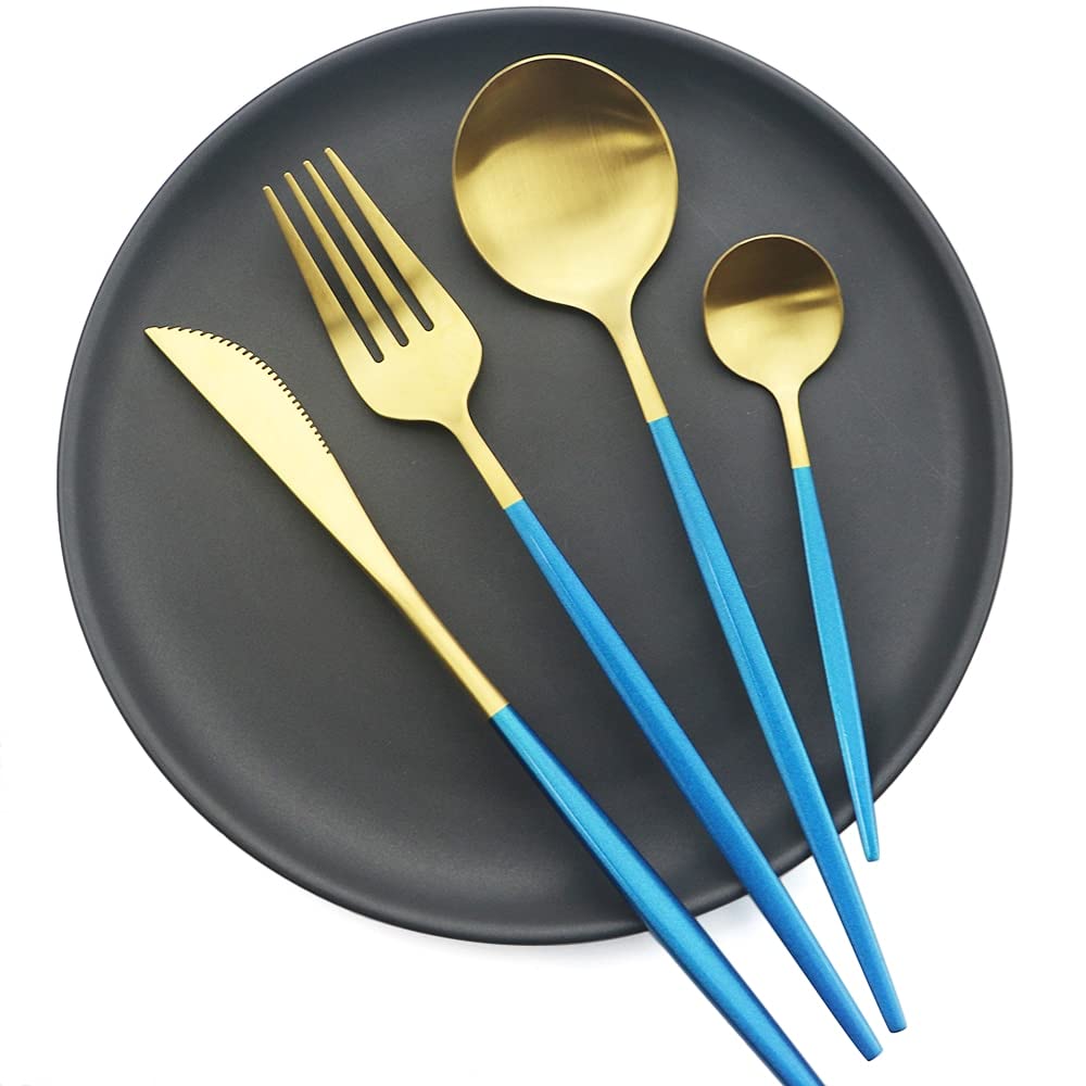 Amazon｜シルバーウェアセット32個カラフルな食器カトラリーセット