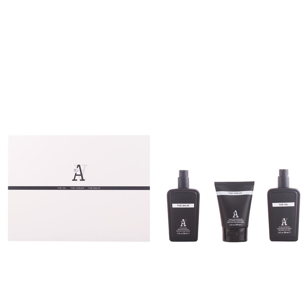 I.c.o.n. Mr. A Shaving - Set Feuchtigkeit Gesichtsbalsam + Rasierschaum und BartWaschgel + Bartöl + Pre shave, 1er Pack (1 x 300 g)