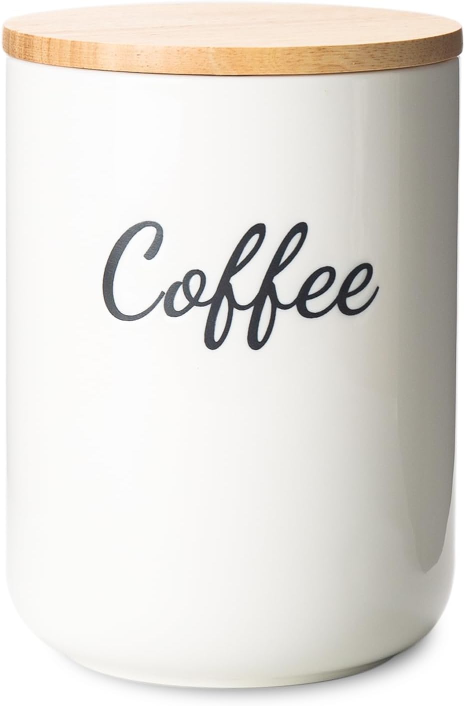 Ceramic Coffee Canister with Lid, 40 Oz Large Container with Lid, Coffee