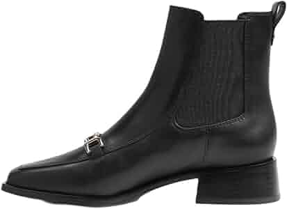 Amazon.com | Sam Edelman Torance Black Leather Pull On Square Toe