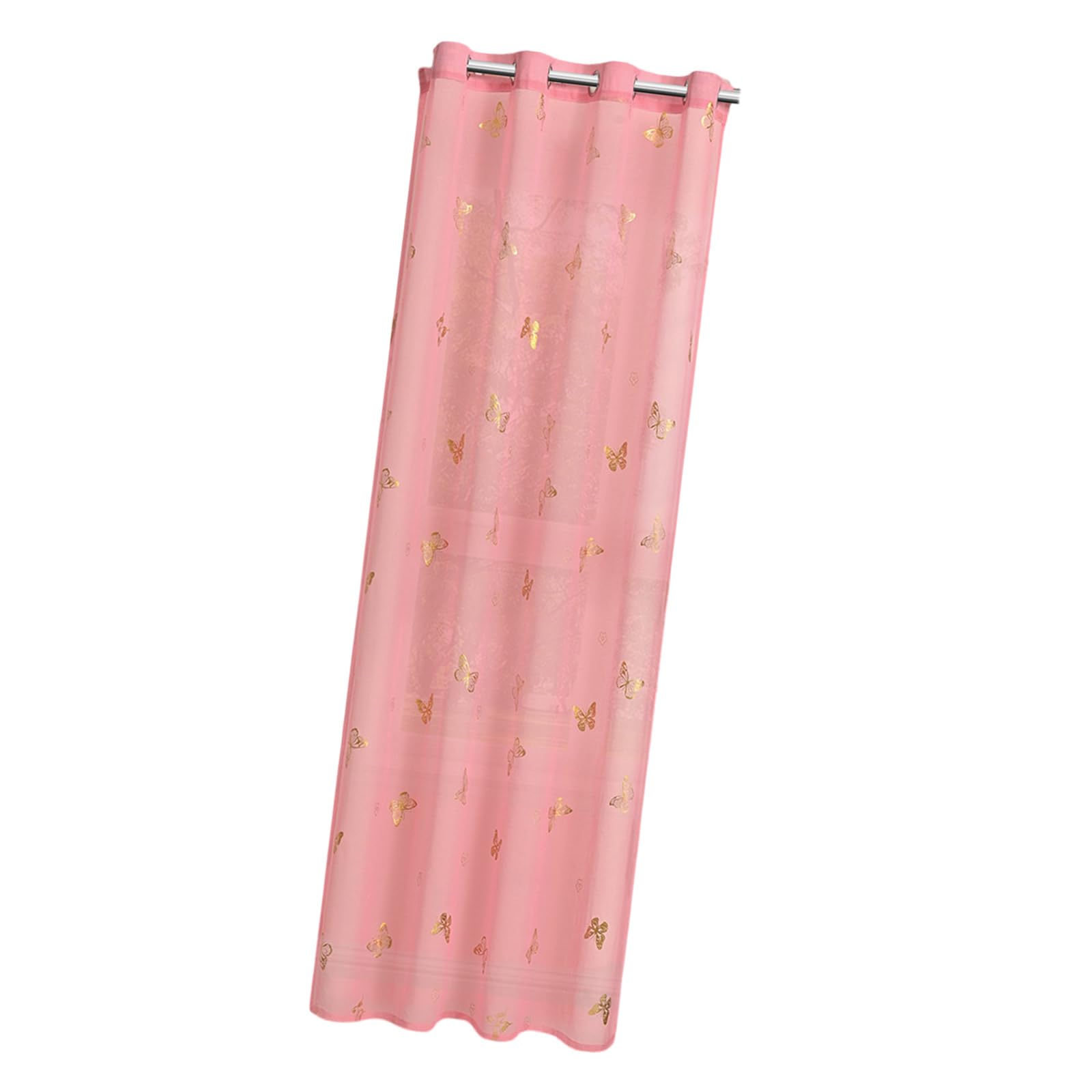 PURPLELILY Sheer Curtains Butterfly Embroidered for Living Room Bedroom Voile Window Drapes Bedroom Window White Butterfly Sheer Curtains