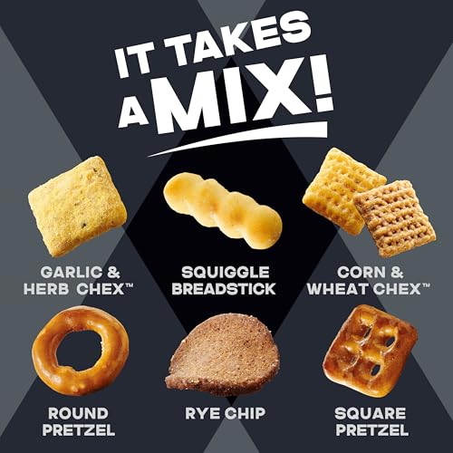 Image of Chex Mix Bold Garlic and Herb Snack Mix, Salty Snacks Tub, 20 oz