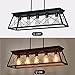 Fabulis Chandeliers Light Fixture for Dining Room Farmhouse Over Table Ceiling Light with 5 Lights Pendant Lights Kitchen Island Modern Light for entryway Bedroom Living Room Hallway Black