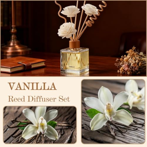 Difusor de Varillas Lemon 6.7 oz con 4 Varillas de Ratán y 3 Flores Secas miniatura 4