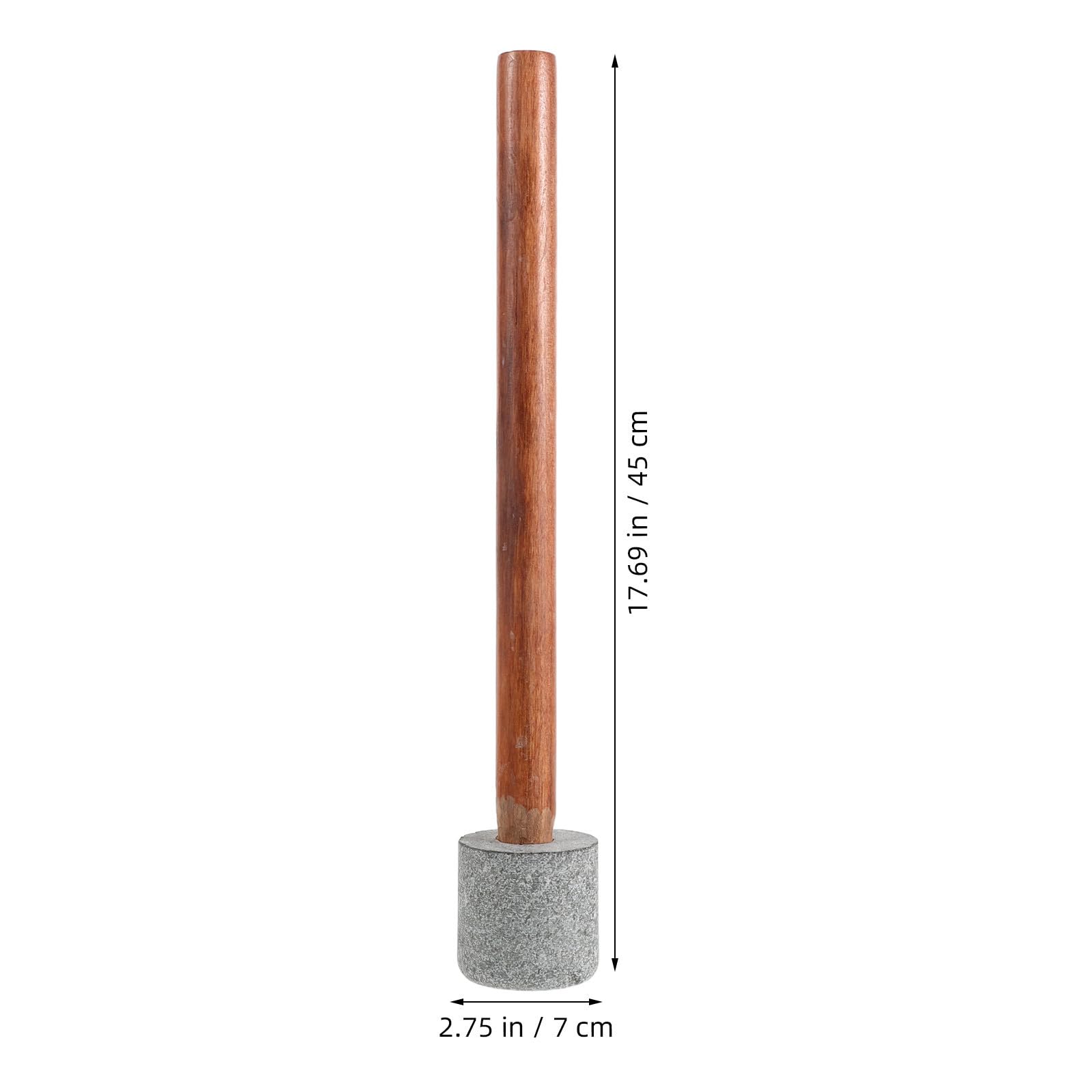 Ergonomischer Holzgriff und Granitmaterial Pickle Stampfer für Einmachgläser mit Einfacher Wartung zum Fermentieren und Einlegen zu Hause