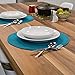 Now Designs Disko Round Placemats (Set of 4), Peacock, 4 Count