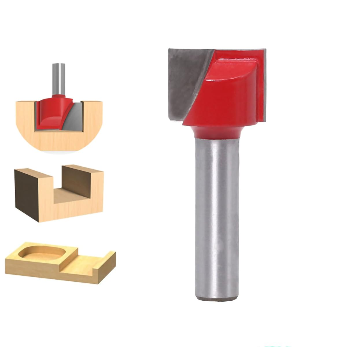 8mm Shank Router Bit, 18mm U-Groove Cutting Width for Woodworking
