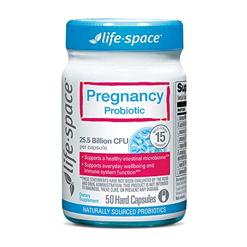 Life-Space Pregnancy Probiotic Supplement for Mom and Baby to Support Digestive, Immune and Vaginal Health, Contains Lactobacillus crispatus and rhamnosus HN001, Gluten and Dairy Free - 50 Capsules