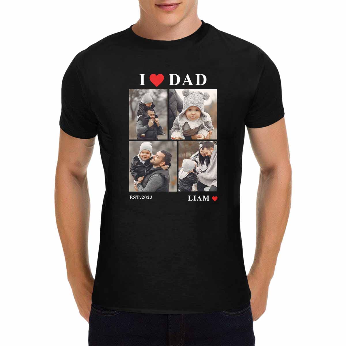 Custom Girlfriend Wife Face Seamless T-Shirt Personalized Photo All Over Print Shirt for Men