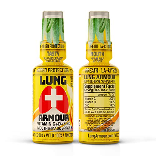 LUNG ARMOUR 1 OZ. Breath Spray Bottle Citrus Mint