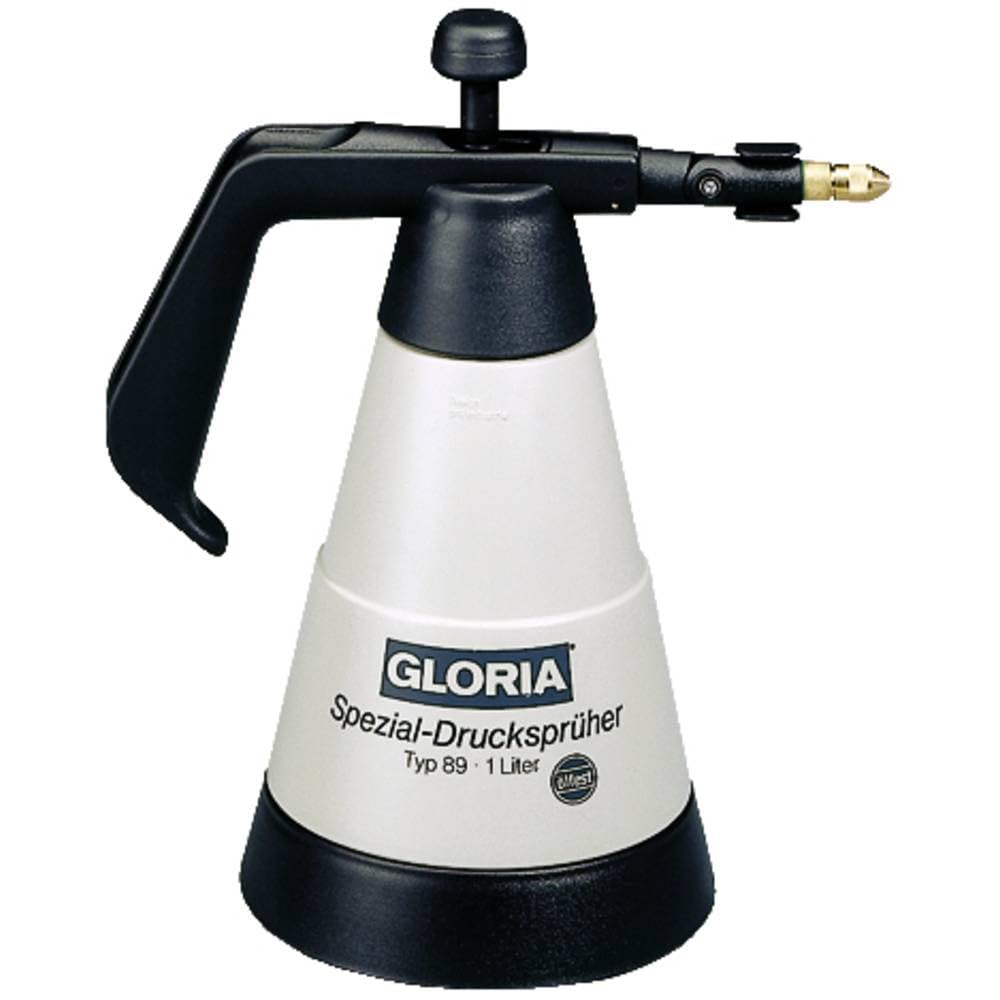 GLORIA Spruzzatore a Pressione Speciale TYP 89 | 1 L per Pulitore Freni | Serbatoio 3 bar e giunti FKM | Ugello in ottone orientabile 360° | Antiolio per pulitore freni, oli e solventi
