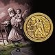 Anwlki Heilig Christophorus Auto Plaketten Ø 4cm Heiliger Christophorus Medaille Beschutze Uns Komm Gut Heim Geschenk mit Magnet und 1 Eisenstück, 3 Doppelseitig Klebende Aufkleber (Altes Gold)