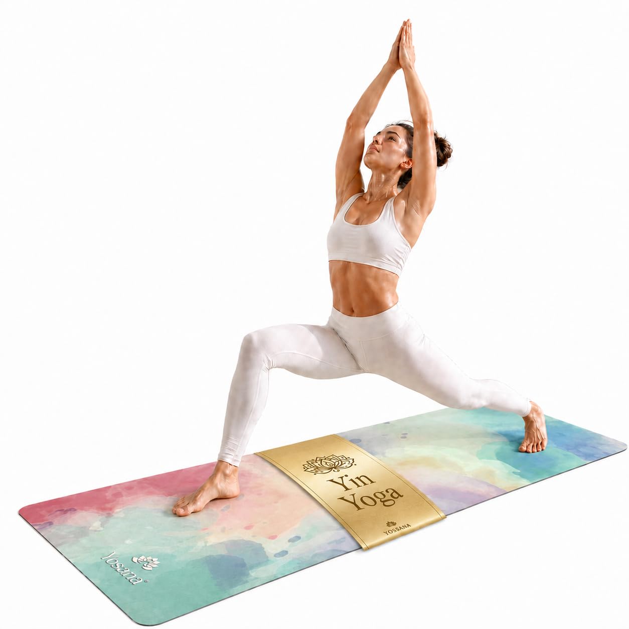 Tapis de Yoga Antidérapant en Caoutchuk Naturel | Surface en Microfibre Douce pour Absorber | Combine un tapis de yoga et une serviette | Lavable en machine à 30°C | 183 x 68 x 0.3 cm