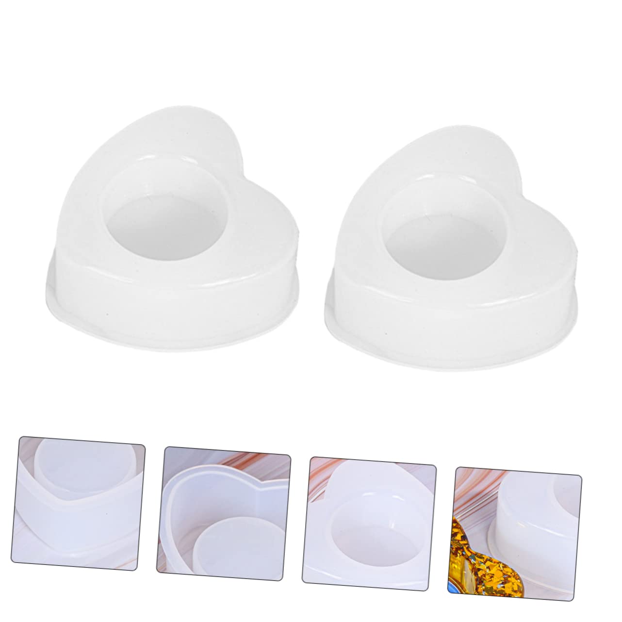 jojofuny 5 Set Stampo in Silicone Fai Da Te Fai Da Te Personalizzata Fustelle Cera Per Candele Stampo Per Ornamenti Stampo Per Fare Candelabri Bianca 2 Pezzi * 5