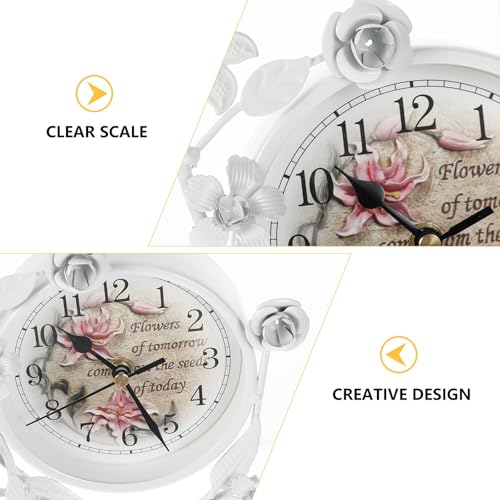 Reloj de mesa vintage sin tic tac para dormir sin ruidos molestos 7