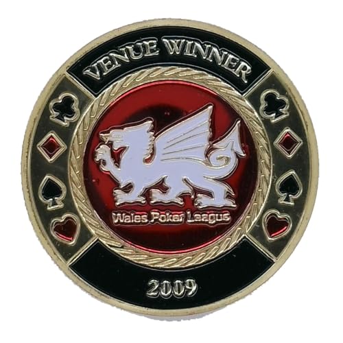 Generisch Poker Guard Card Protector, Dragon, metal macizo chapado en oro real, grabado 3D, detalles pintados a mano