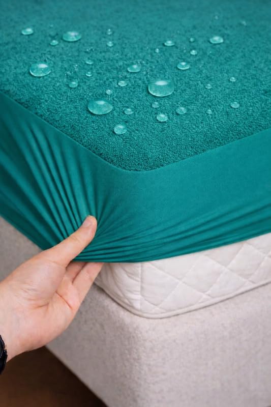 Image of Waterproof Mattress Protector 6x6.5 Feet (72x78) | Elastic Fitted Bedsheet | Soft & Durable Gadda Cover Dustproof By Bharat Griha BG16